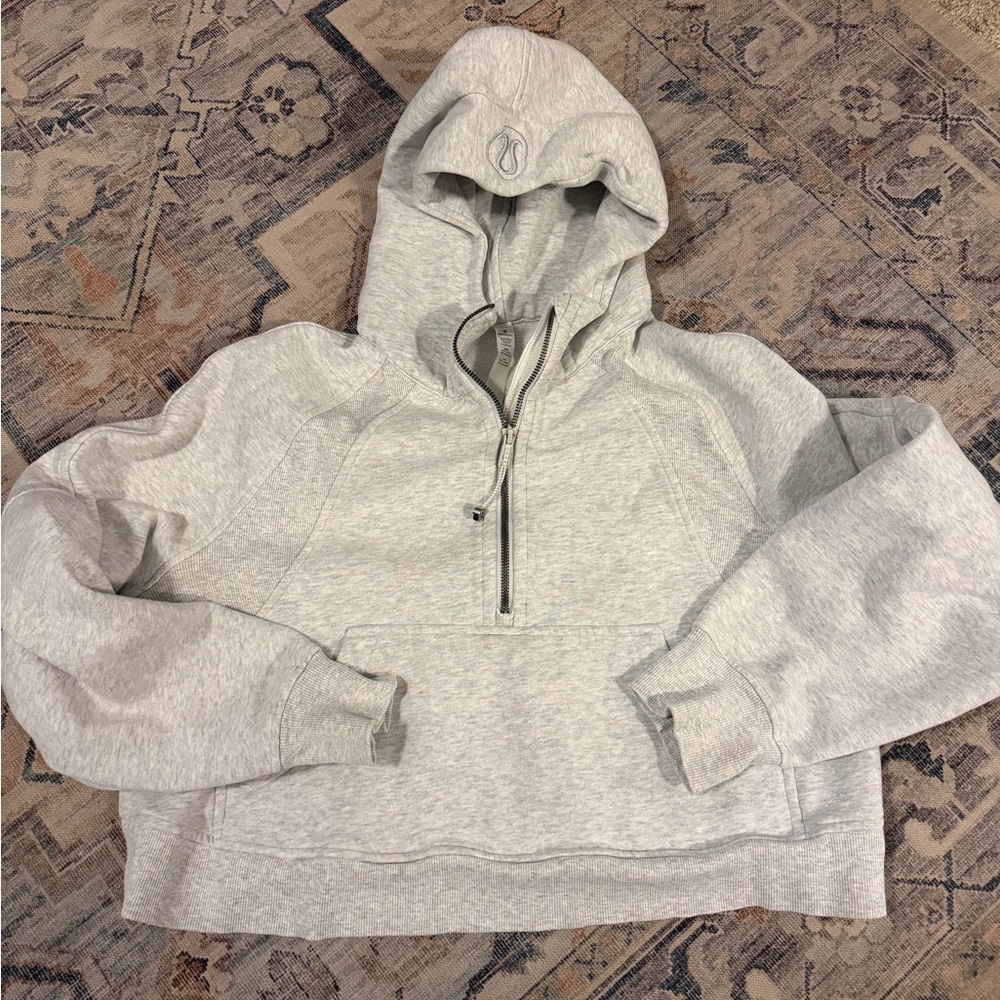 Lululemon Scuba Oversized Half Zip Heather Gray Hoodie Women’s M/L